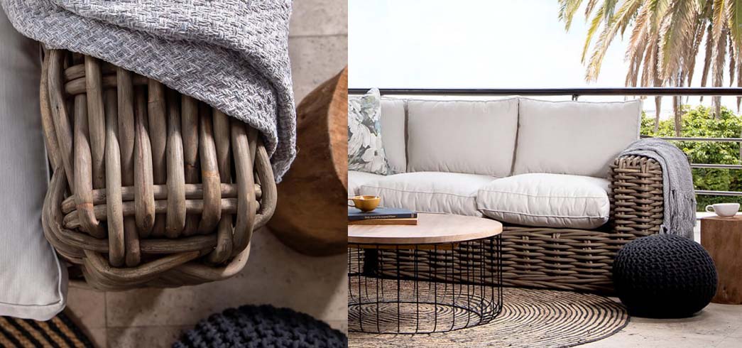 rattan patio lounge set furniture